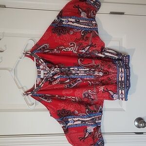 New York & Company Multicolor Paisley Blouse